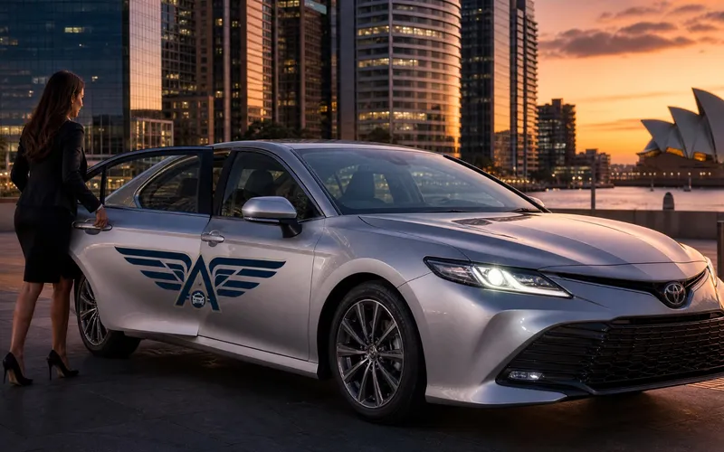 13CABS Toyota Camry sedan at Sydney Harbour